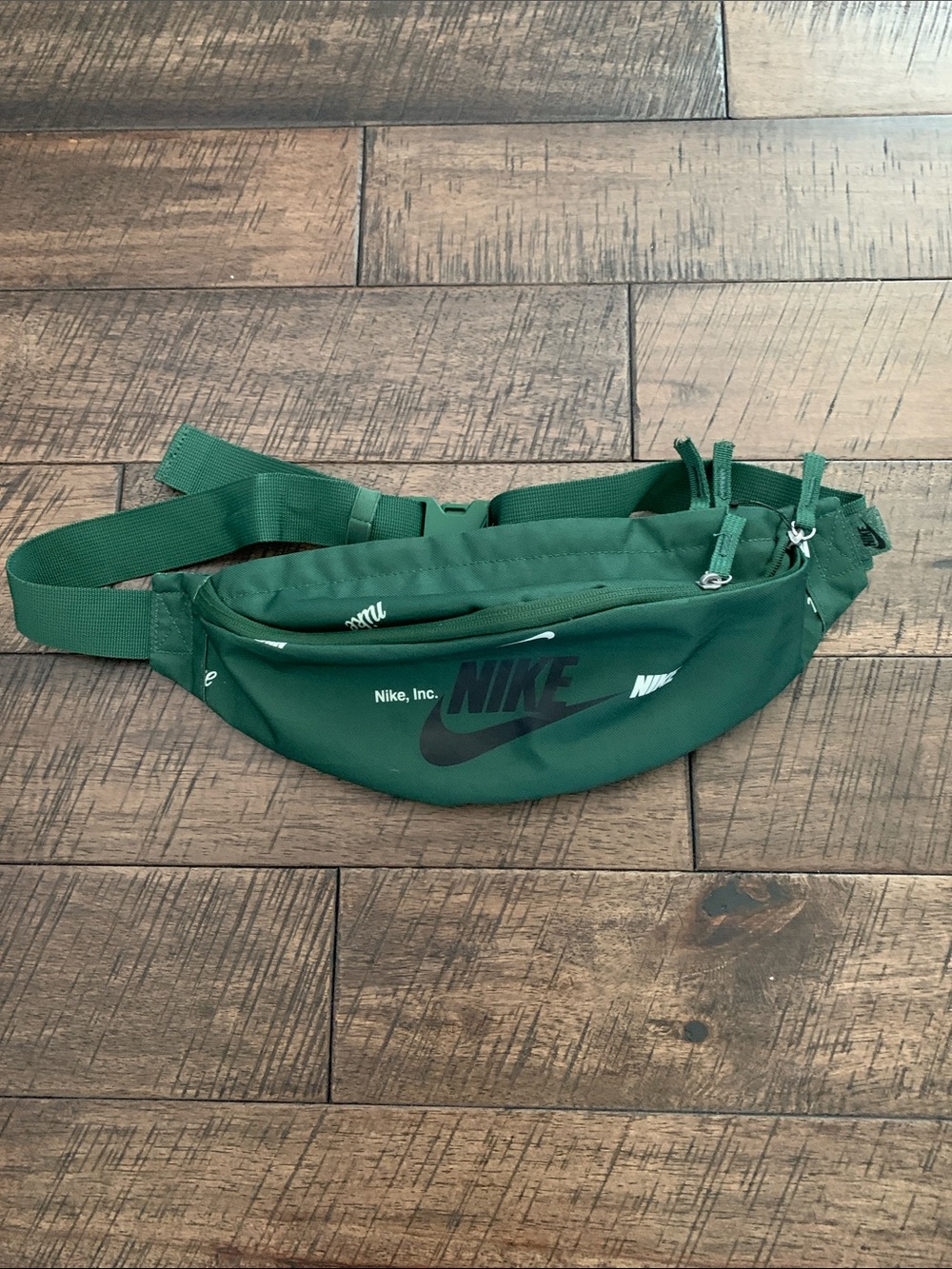 Nike Dark Green Waist Pack with Black Logo